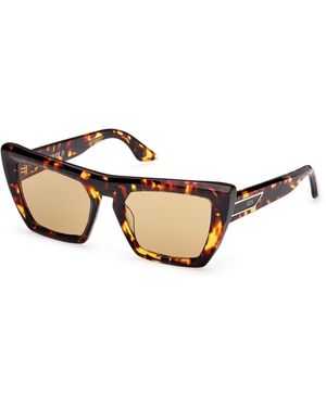 Gcds Gd0065 52J Sunglasses Acetate Cat Eye Normal - Black