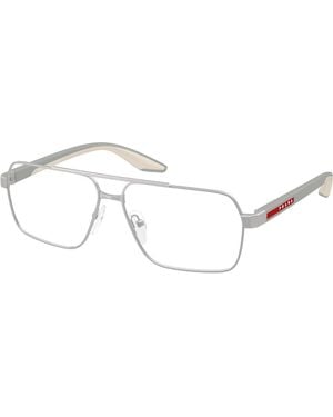 Prada Linea Rossa Ps 51Tv 18X1O1 Optical Frames Metal Transparent Squared Normal - Black