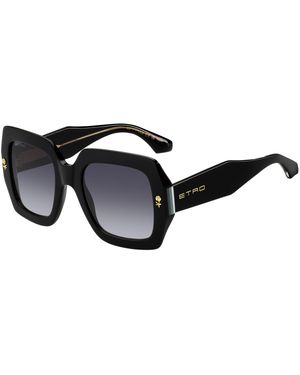Etro 0011/S 807/9O Sunglasses Acetate Squared Normal Shaded - Black