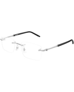 Montblanc Mb0444O 002 Optical Frames Metal Transparent Squared - Black