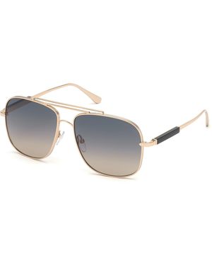 Tom Ford Ft0669 Jude 28B Sunglasses Metal Geometric Normal Shaded - Black