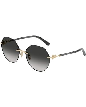 Tiffany & Co. Tf3123 62413C Sunglasses Metal Geometric Normal Nuanced - Black