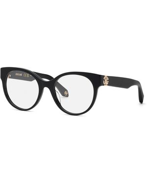 Roberto Cavalli Vrc027M 0700 Optical Frames Acetate Round - Black