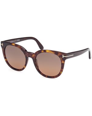 Tom Ford Ft1109 Moira 52H Sunglasses Acetate Butterfly Polarized - Black