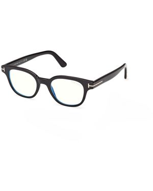 Tom Ford Ft6130-B 001 Optical Frames Acetate Squared Normal - Black