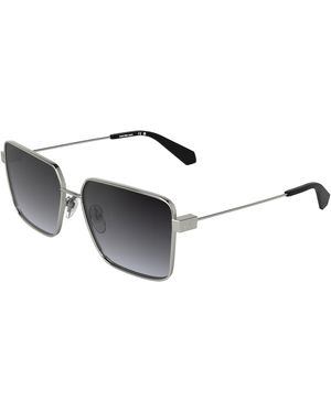 Calvin Klein Ckj26201S 040 Sunglasses Metal Smoke Squared Normal - Black