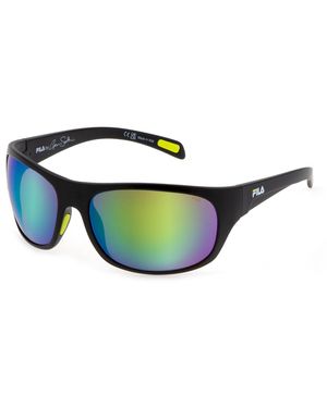 Fila Sfi514 U28V Sunglasses Injected Squared Water -Repellent Mirror - Green