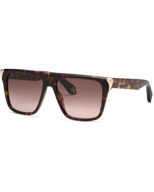 Roberto Cavalli Src094M 743 Sunglasses Acetate Squared Normal Shaded - Black