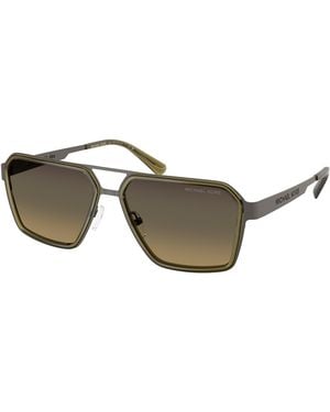 Michael Kors Mk1188 Oxford 10020N Sunglasses Metal Squared Normal Nuanced - Black