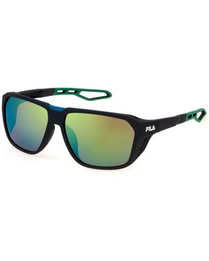 Fila Sfi722 7U4V Sunglasses Injected Squared Water -Repellent Mirror - Green