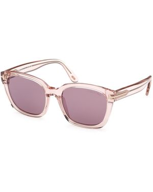 Tom Ford Ft1216 Haylay 72Y Sunglasses Acetate Squared Normal - Black