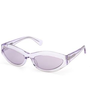 MAX&Co. Mo0136 78Y Sunglasses Acetate Round Normal - White