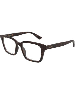 McQueen Am0566O 002 Optical Frames Acetate Transparent Squared - Black