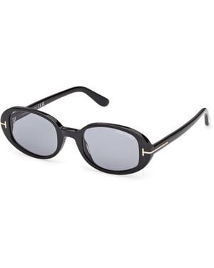 Tom Ford Ft1364 Iggy 01A Sunglasses Acetate Smoke Round Normal - Black