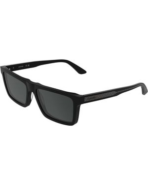 Calvin Klein Ck26504S 001 Sunglasses Acetate Smoke Squared Normal - Black