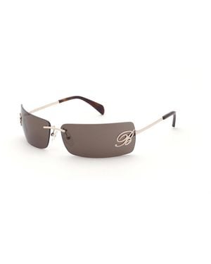 Blumarine Sbm238 08Fc Sunglasses Metal Squared Normal - Black
