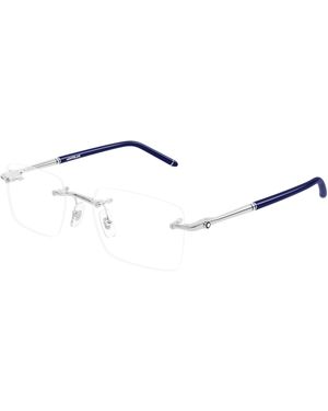 Montblanc Mb0444O 002 Optical Frames Metal Transparent Squared - Black