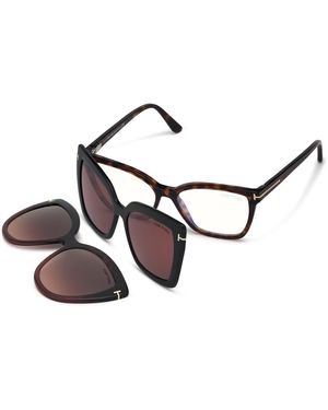 Tom Ford Ft5641-B 054 Optical Frames Acetate Squared Normal - Black