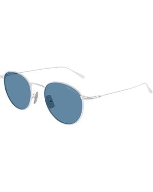 Montblanc Mb0473S 005 Sunglasses Metal Round - Black
