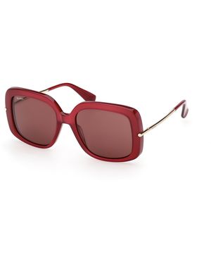 Max Mara Mm0195 69S Sunglasses Acetate Round Normal - Red