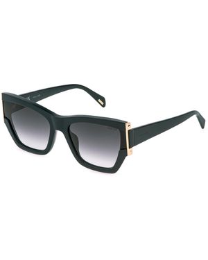 Police Splr22 Secret 2 06Wt Sunglasses Acetate Smoke Cat Eye Normal Shaded - Black
