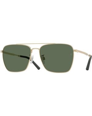 Oliver Peoples Ov1362S R-15 52459A Sunglasses Metal G15 Squared Polarized - Green