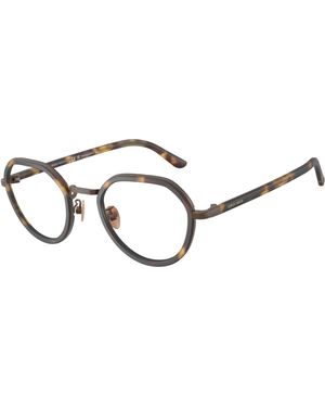 Giorgio Armani Ar5167 6405 Optical Frames Metal Transparent Round Normal - Black