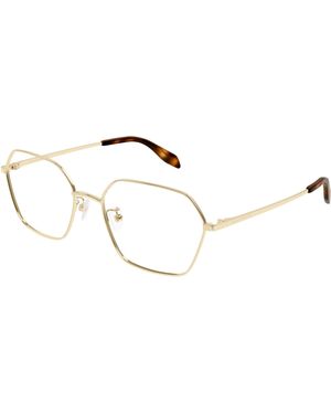 McQueen Am0437O 002 Optical Frames Metal Geometric - Black