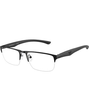 Emporio Armani Ea1189 3001 Optical Frames Metal Transparent Squared Normal - Black