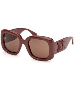 Max Mara Mm0207 74E Sunglasses Injected Butterfly Normal - Pink