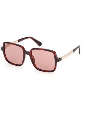 MAX&Co. Mo0164 52S Sunglasses Bordeaux Squared Normal - Black