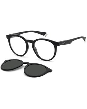 Polaroid Pld 2132/Cs 003/M9 Sunglasses Plastic Round Polarized Clip-On - Black