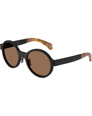 Moncler Me4001 Rondo 101473 Sunglasses Aluminum Round Normal - Black