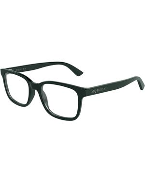 McQueen Am0541O 009 Optical Frames Acetate Transparent Squared - Black
