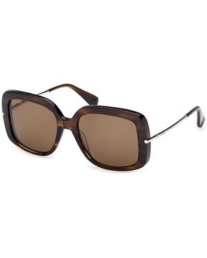 Max Mara Mm0195 61N Sunglasses Acetate Round Normal - Black