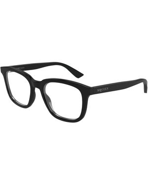 McQueen Am0539O 001 Optical Frames Acetate Transparent Squared - Black