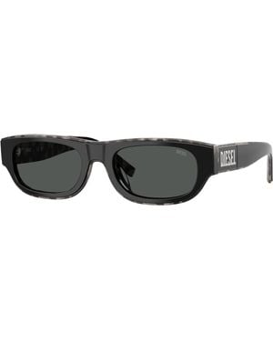 DIESEL Dl2022U 206887 Sunglasses Acetate Squared Normal - Black