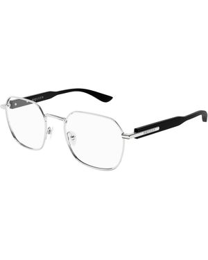 McQueen Am0499O 001 Optical Frames Acetate Transparent Geometric - Black