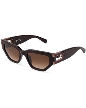 Furla Sfub09 06Yw Sunglasses Acetate Geometric Normal Nuanced - Black