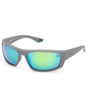 Timberland Tb00081 20R Sunglasses Injected Squared Polarized - Blue