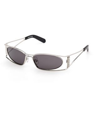 Gcds Gd0060 16A Sunglasses Metal Smoke Geometric Normal - Black
