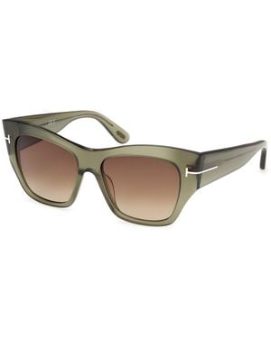 Tom Ford Ft1417 Margot-02 96F Sunglasses Acetate Butterfly Normal - Black