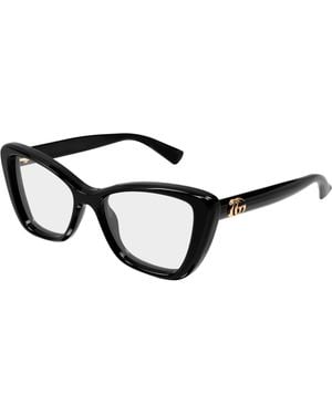 Gucci Gg1977O 001 Optical Frames Injected Transparent Cat Eye - Black