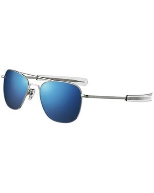 Randolph Engineering Af216 Gunmetal Outlet Sunglasses Metal Squared Normal - Blue