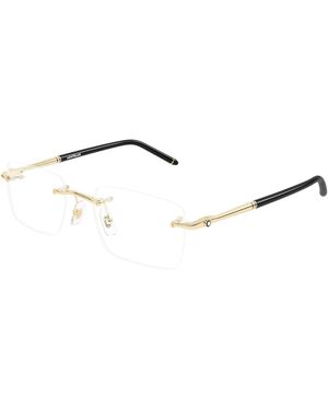 Montblanc Mb0444O 001 Optical Frames Metal Transparent Squared - Black