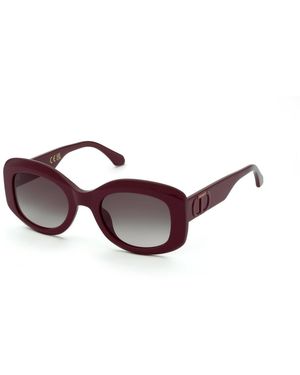 Twinset Stw098 08La Sunglasses Acetate Geometric Normal Shaded - Black