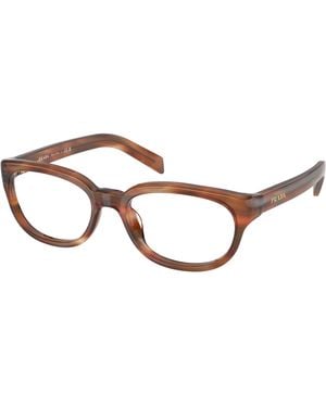 Prada Pr D03Vu 24G1O1 Optical Frames Acetate Transparent Pantos Normal - Black