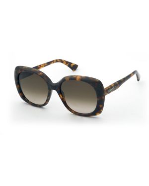 Nina Ricci Snr457 0745 Sunglasses Acetate Squared Normal Nuanced - Black