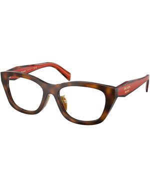 Prada Pr D11Vd 01K1O1 Optical Frames Acetate Transparent Geometric Normal - Black