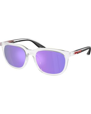Prada Linea Rossa Ps B09Su 14V60Z Sunglasses Injected Pillow Normal Mirrored - Purple